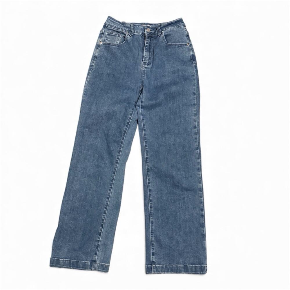 Blue Straight Leg Women's Jeans Size 06 Short Etello Denim Collection